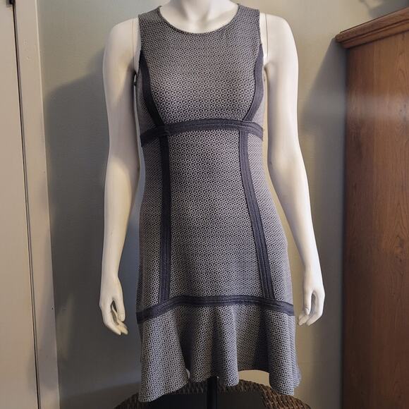 Tabitha Anthropologie Women Sleeveless Knit Sweater Dress Gray Ombre Fit Flare 2 - Picture 1 of 10